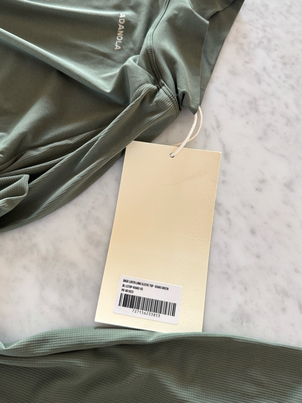 adanola khaki green long sleeve base layer top - Picture 9 of 9